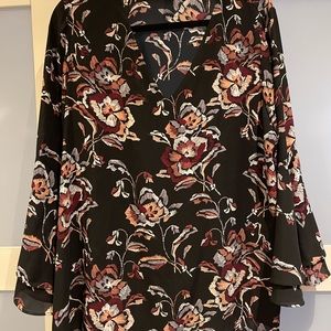 Aflani Long Sleeve Floral Top